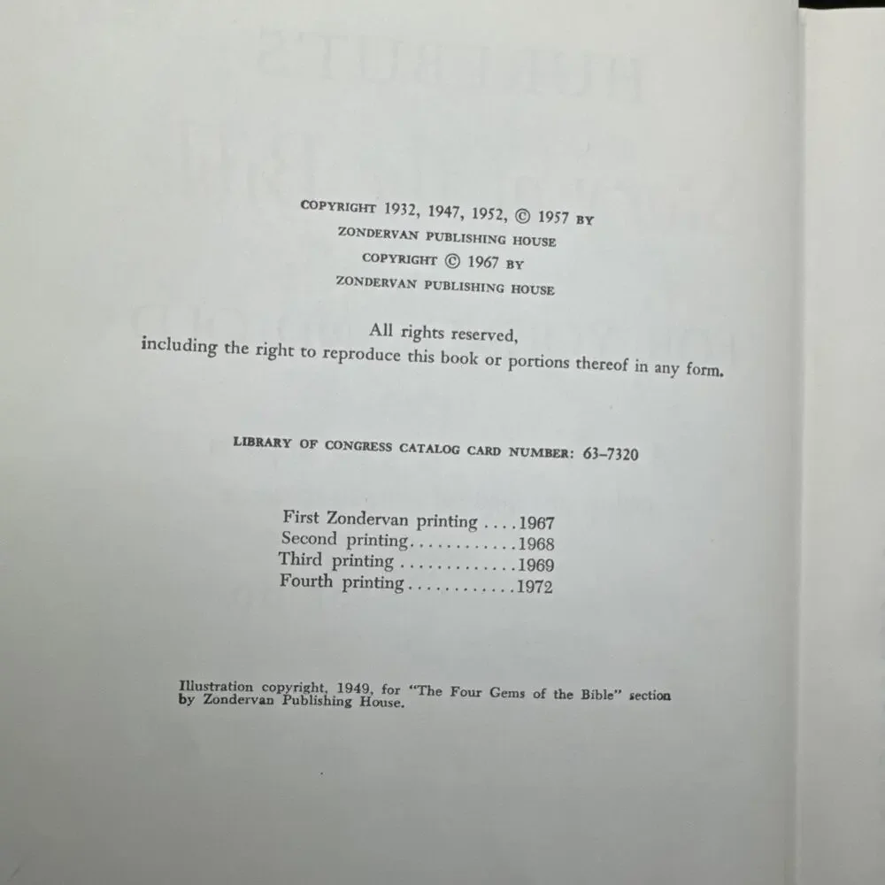 Hurlbut's Story of the Bible 1972 Zondervan HC Illustrated